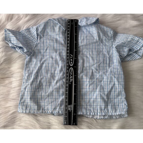 VTG Mothercare Blue & White Checked 2-Piece Baby Outfit Size 24 Mos Scottie Dogs - Picture 11 of 14
